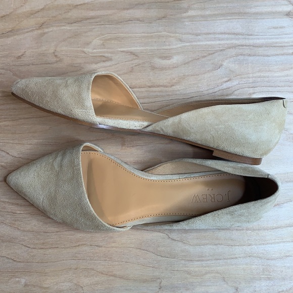 J. Crew Factory Fawn Tan Pointy Loafer Slip On Flats Size 7.5 - Picture 4 of 9